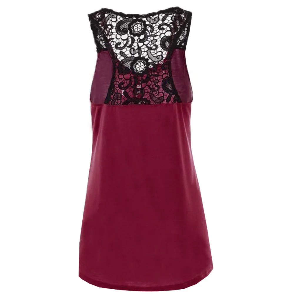 Vestidos Verano 2018 женщин кружева лоскутное кнопку Блуза Топ рубашка укороченный жилет