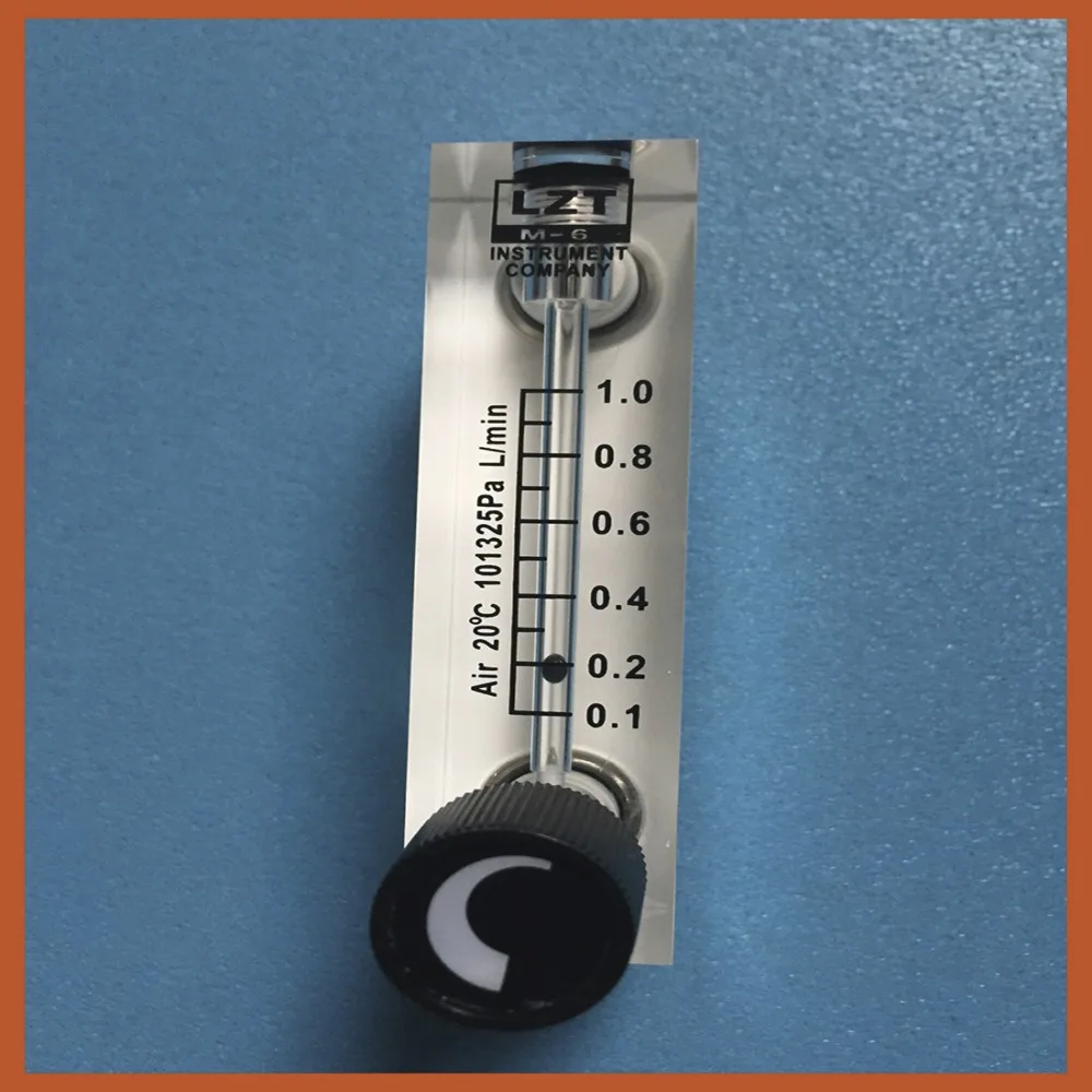 LZT-6T 0.1-1 L/min Square Panel Type Gas Flowmeter Air Flow Meter rotameter LZT6T Tools Flow Measuring