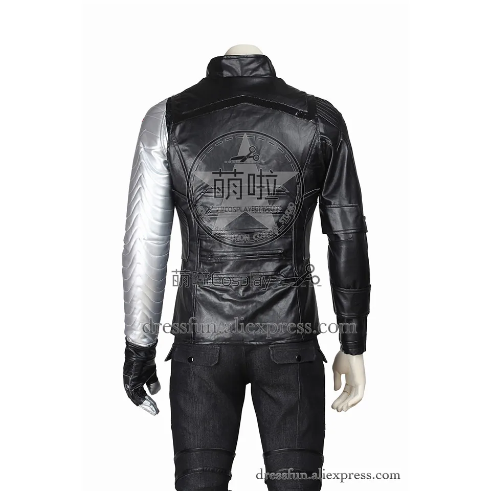 Костюм для косплея Капитан Америка 2 зимний солдат Bucky Barnes синяя куртка комплекты