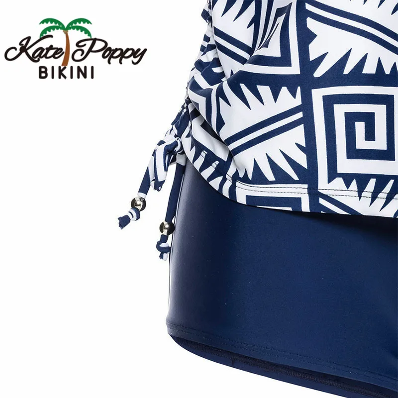KatePoppy Высокое качество женский купальник из двух частей Танкини набор купальный