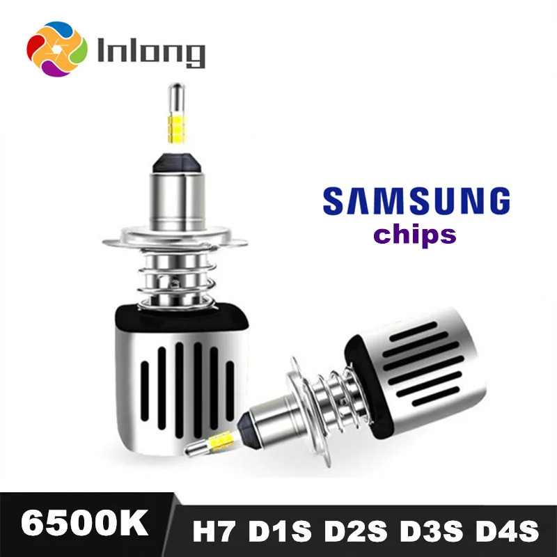 4 стороны SAMSUNG чипы H1 светодиодный H7 фары 11200LM D2S H4 H9 H11 9005 D3S D4S 9006 HB4 D1S для автомобильных фар 6500 к Противотуманные фары 12V