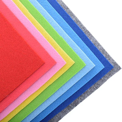 9pcs 30cmx30cm Полиэфирная акриловая Нетканая войлочная ткань, толщина 2 мм, DIY Швейные куклы/игрушки/ремесла материал, сплошной цвет серии, 9 шт 30 см x 30 см - Цвет: 9pcs 30cmx30cm