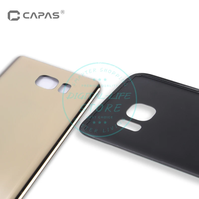 Для Galaxy S7 Edge G935 G930 задняя крышка батарейного отсека стекло + пластиковый корпус