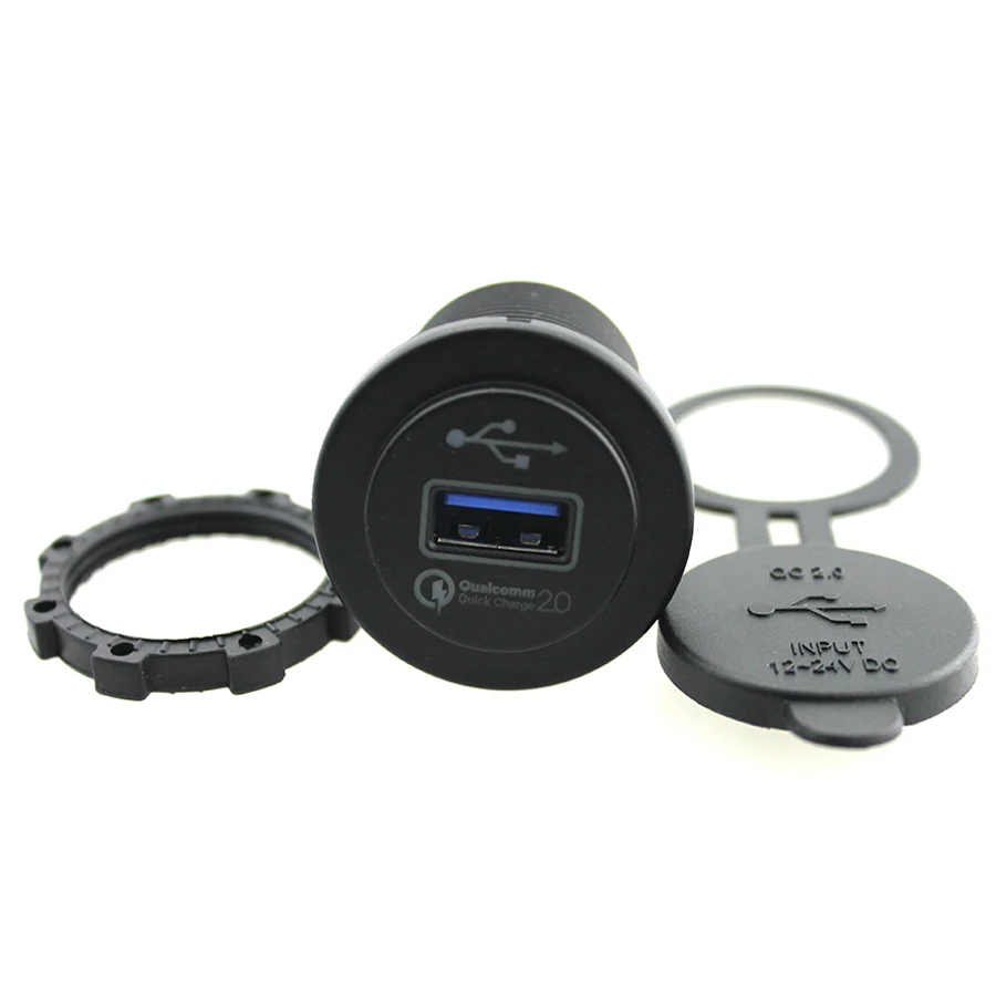 Новинка 12В 24В вход QC2.0 USB Автомобильное зарядное устройство адаптер питания