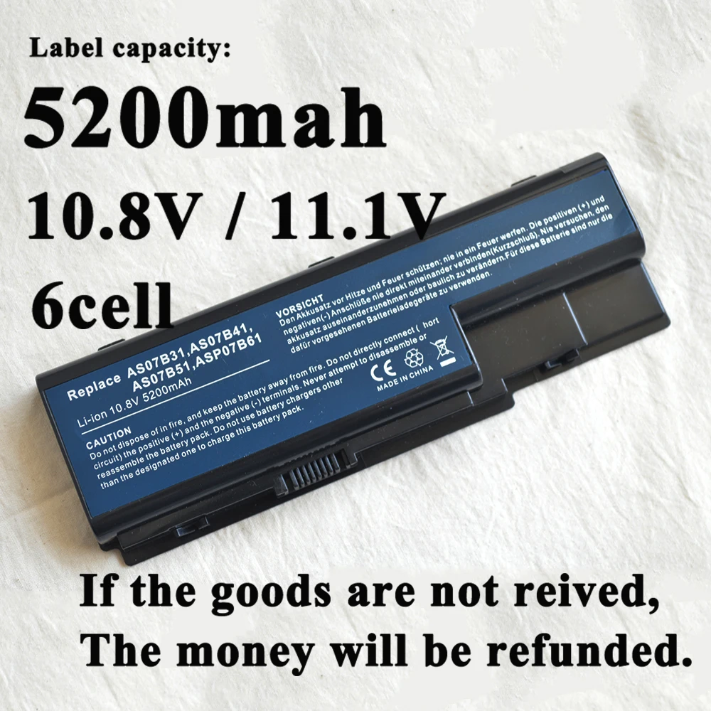 6 ячеек батареи для Acer Aspire 5220 5739 5930G 5935 5942 6530 7220 8730 8920 MC7833u MD7309u MD7311h MD7312h MD7321u |