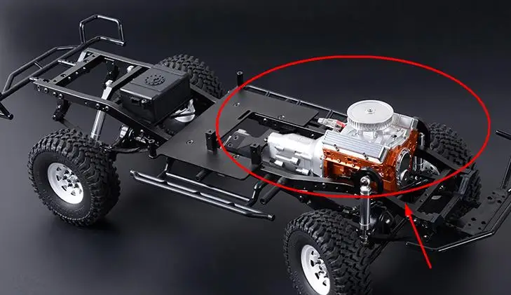 Trail Finder 2 R4 коробка передач и двигатель V8 в сборе RC4DW TF2 MAY для 1/10 D90 D110 Rock Crarwler Truck TRX4