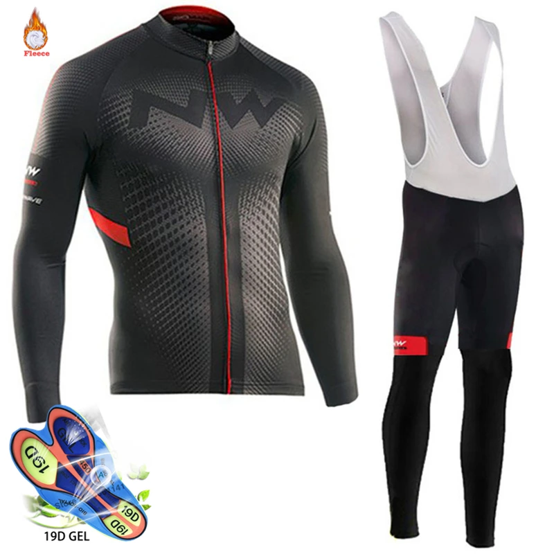 2019 профессиональная команда Зимняя Теплая Флисовая одежда для велоспорта