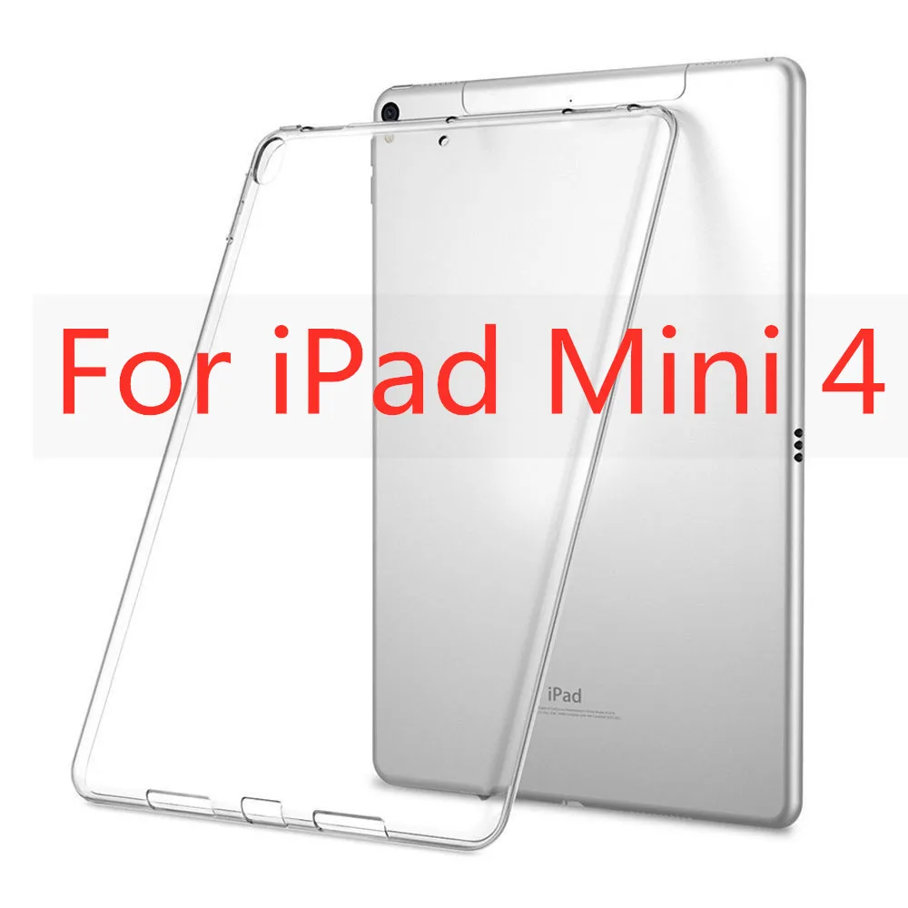 For iPad Mini 4 Силиконовый чехол для iPad Pro 11 9,7 чехол, прозрачный тонкий силиконовый мягкий ТПУ чехол для планшетного компьютера амортизация для iPad 234 - Цвет: For iPad Mini 4