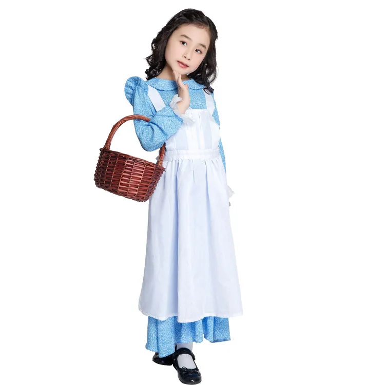 Детский костюм горничной для вечеринки на Хэллоуин принцессы пионера девочек