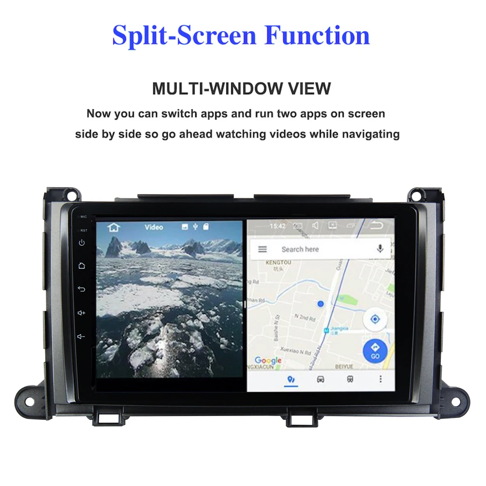 Android 9,0 1 din автомагнитола для Toyota Sienna XL30 мультимедиа 2010 2011 2012 2013 " 2.5D ips экран SWC carplay wifi BT 4G