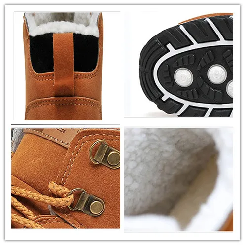 Мужская обувь 2018 зимние ботинки мужские модная удобная плюшевая мужская на