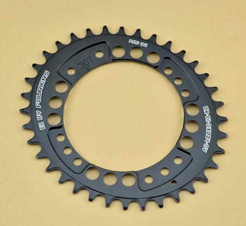 Fouriers MTB CNC Велосипедное овальное одинарное кольцо PCD BCD 104 мм цепное кольцо для M590 M610 M780 M785 болты узкая широкая зубчатая цепь - Цвет: 34T Blakc