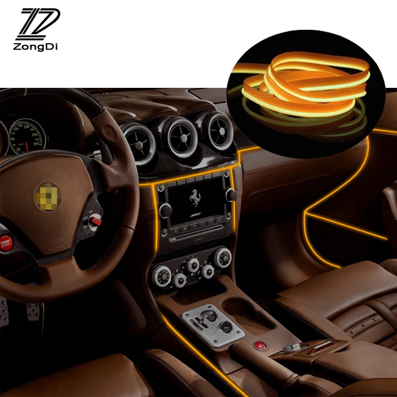 Автомобильные декоративные световые полосы ZD для VW polo passat b5 b6 golf 4 5 6 Audi a3 a4 a5 a6 BMW e39