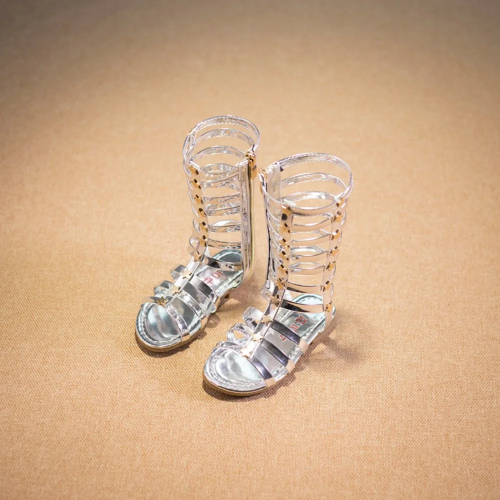 2019 Summer Children Boots Sandals Gladiator Girls Fashion Shoes Kids Cool Knitted Cutout Open Toe |