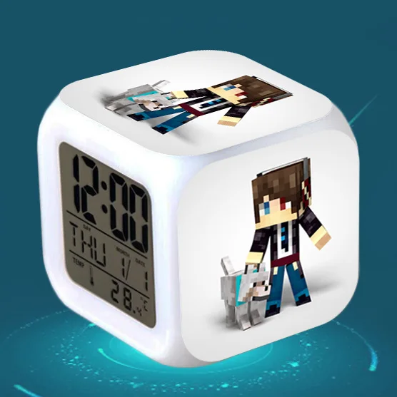 21 Новинка, сенсорный светильник, будильник Minecraft, светодиодный, мультяшная игра, фигурки, Звездные войны, Человек-паук, Бэтмен, Тор, игрушки, Coll - Цвет: 21