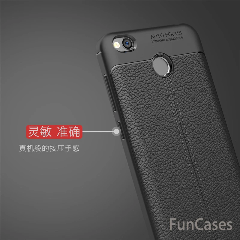 Redmi 4X Case Leather Grained Luxury TPU Shockproof Back Cover For Xiaomi Pro Prime 16GB 32GB Redmi4X mi casa | Мобильные телефоны