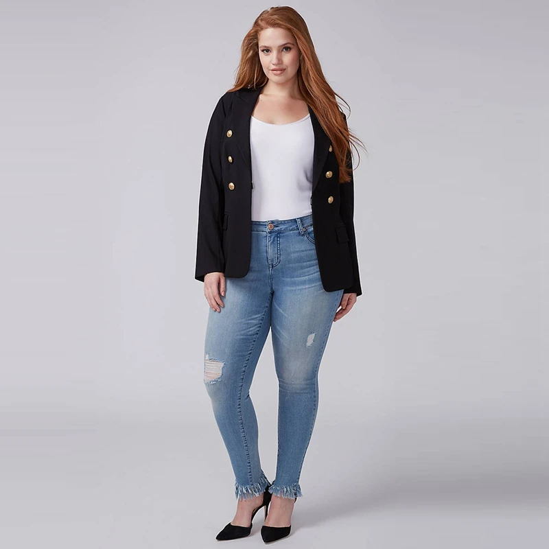 Джинсы женские с завышенной талией размеры до 6XL 7XL|Женские куртки| |