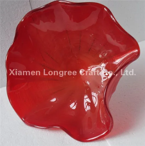 

Free Shipping Hotel Decoration Handmde Blown Glass Custom Made Wall Plates