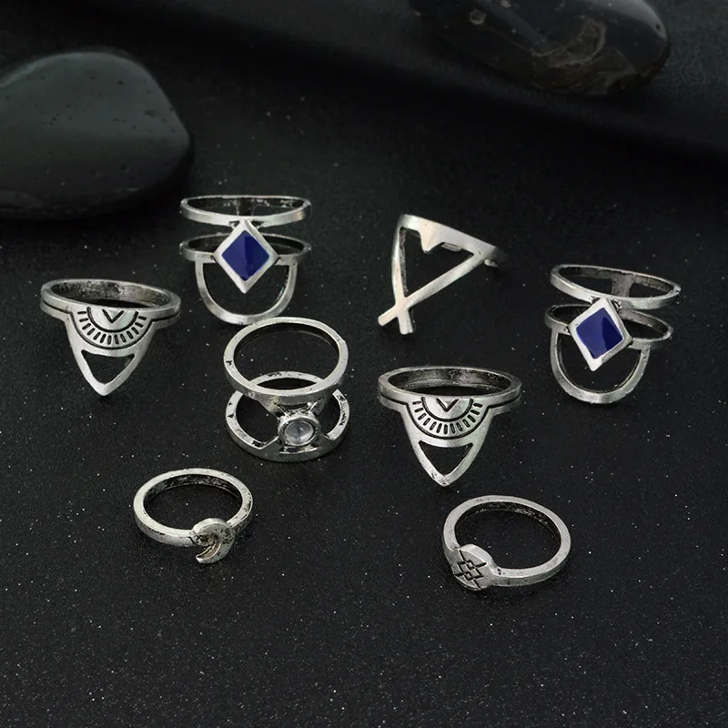 Миди Мода Богемия Винтаж Панк Boho Кольца состояние Для мужчин t для женщин пляж