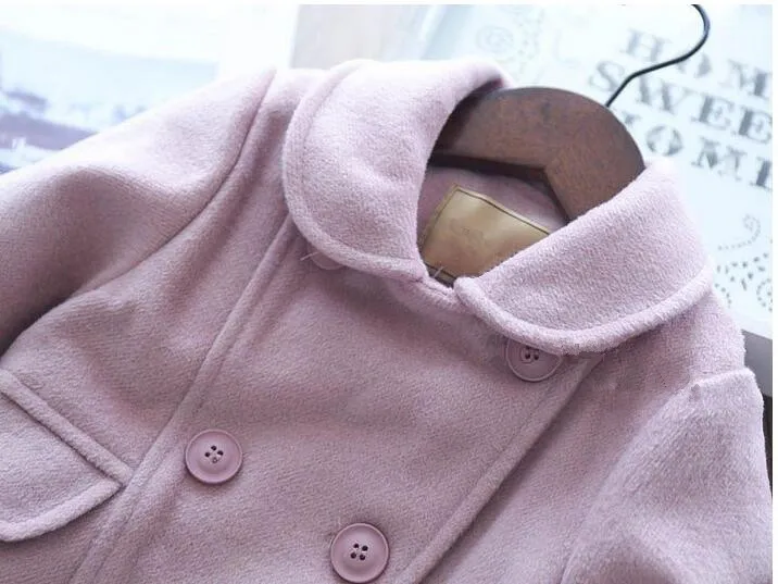 Осенне-весенняя куртка для маленьких девочек пальто розового и серого цвета