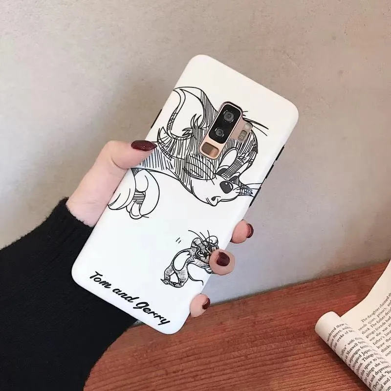YHBB чехол S Sketch Cat mouse мягкий для samsung Note 8 Note9 милый мультяшный телефона с рисунком в