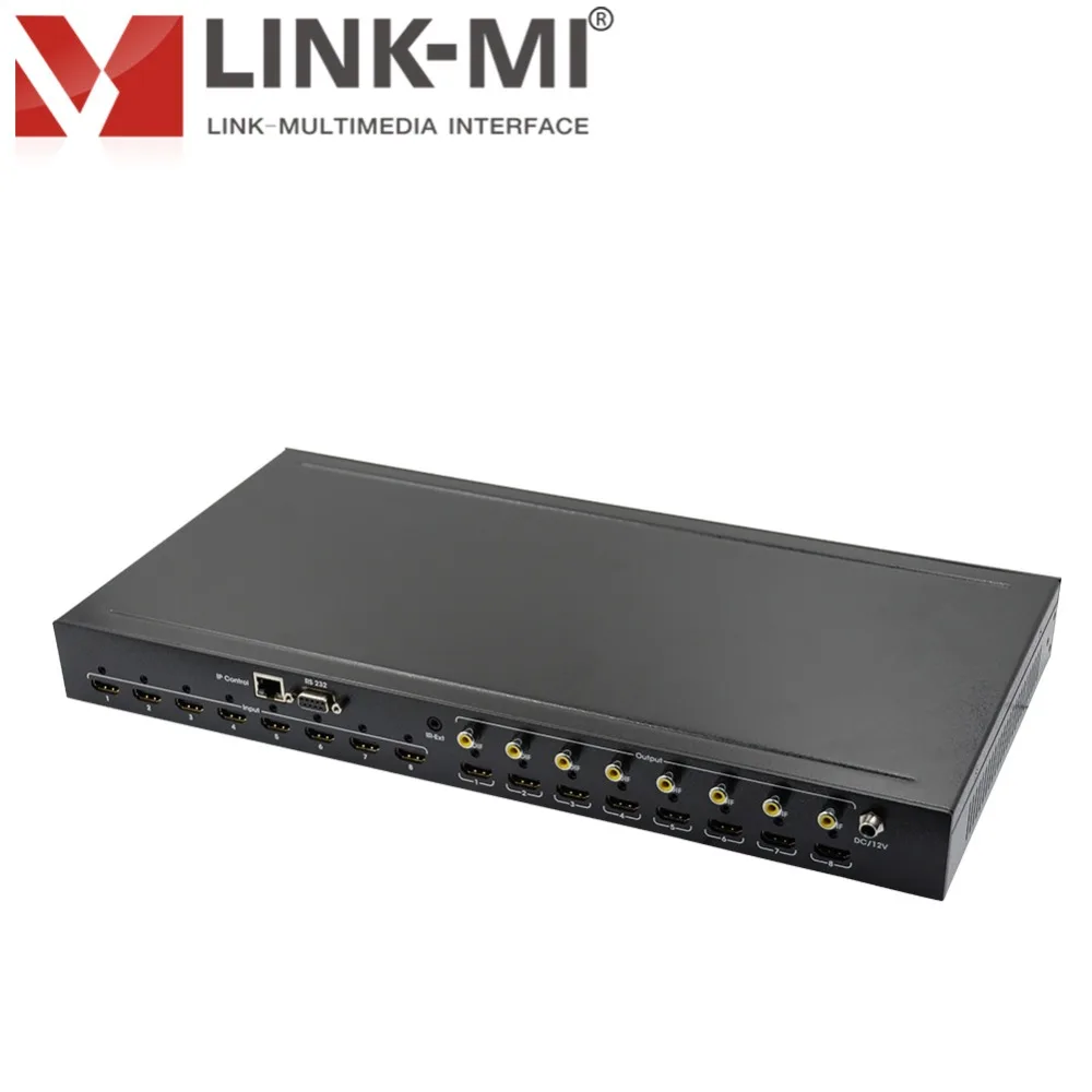 LINK-MI MX11 8x8 HDMI матрица 2 0 Поддержка 4K @ 60hz YUV4: 4: 4 18 Гбит/с HDR 8xhdmi вход выход с 8xspdif аудио