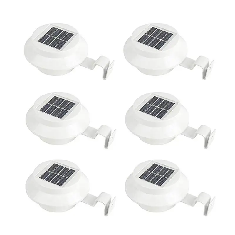 

4/ 6 Pack Gutter Solar Lights Outdoor LED Waterproof Sink Lights Solar Powered for Fence Roof Gutter Garden Yard Roof Wall Lamp
