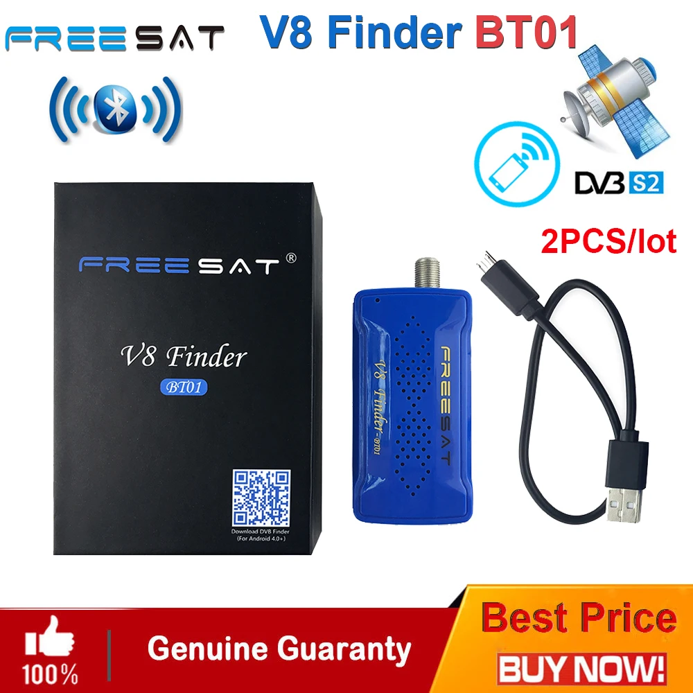 2 шт. новые Freesat V8 Finder BT01 спутниковую искатель DVB-S2 мульти Стандартный демодуляции