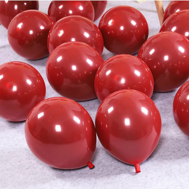 Высококачественные двухслойные 10 дюймовые латексные красные воздушные шары для
