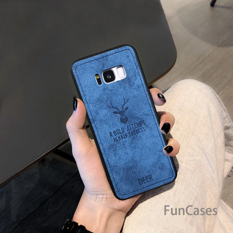 Олень ткань чехол для телефона на samsung galaxy s10 plus s7 edge s8 s9 plus/note 8 9 Ретро-ткань