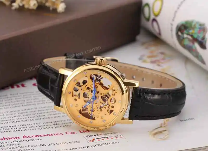 Часы Winner женские Автоматические механические часы лучший бренд класса люкс