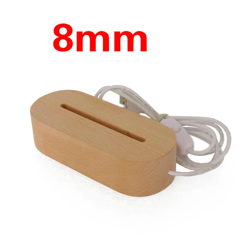 Теплый холодный свет USB 3d лампы для гостиной Usb Led ночник деревянный Базовый стол