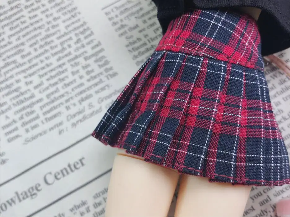 B260 Blyth Doll clothes gift 1/6 dolls Accessories handmade High-waisted plaid skirt 1pcs | Игрушки и хобби