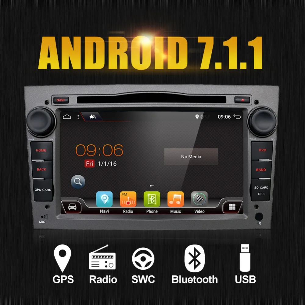 1024*600 четырехъядерный Android 7 1 автомобильный dvd-плеер для Vauxhall Opel Astra H G Vectra Antara Zafira DTV