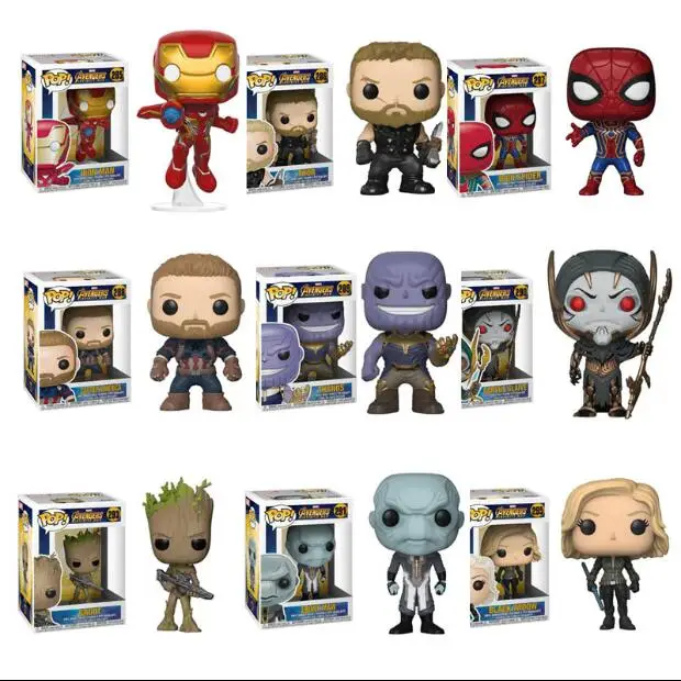 FUNKO Поп аниме Marvel Мстители 3 Бесконечность войны Коллекция Модель игрушечные