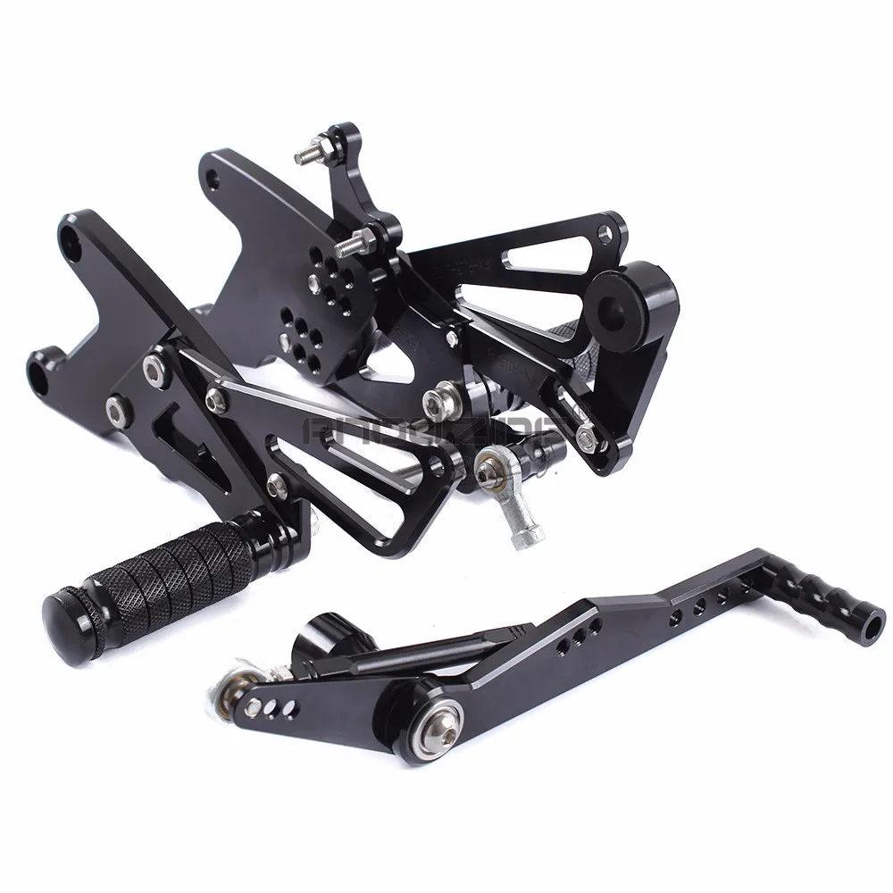 Полный ЧПУ Алюминиевый Мотоцикл Регулируемые Rearsets задние наборы подножки для Yamaha YZF R1