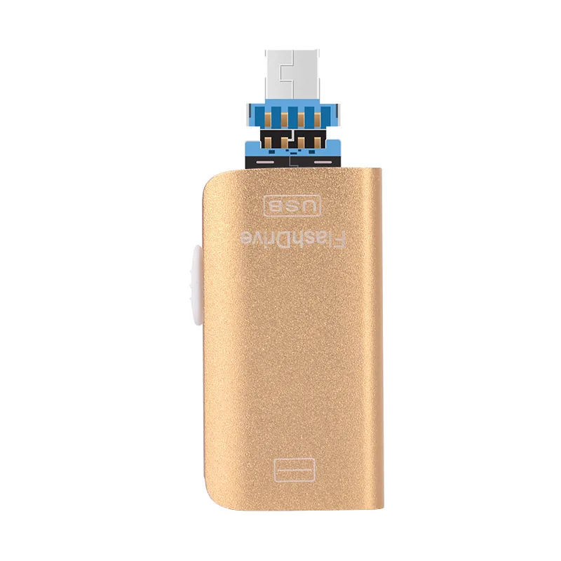 OTG адаптер U диск USB флэш накопитель для Iphone IPad сверкающий Micro Android телефонов 3 0