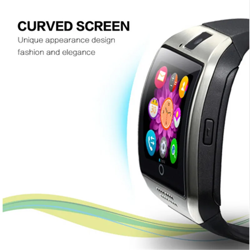 Q18 Смарт часы Bluetooth с Камера Facebook Whatsapp Синхронизация SMS Smartwatch Поддержка сим карта TF