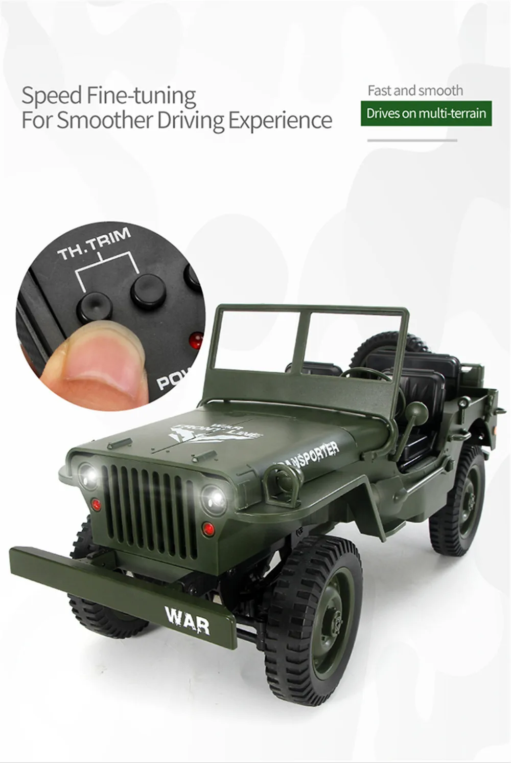 JJRC Q65 4WD RC Машинки Игрушки 2,4G пульт дистанционного управления свет джип четыре колеса внедорожный военный альпинистский автомобиль игрушки Детский подарок