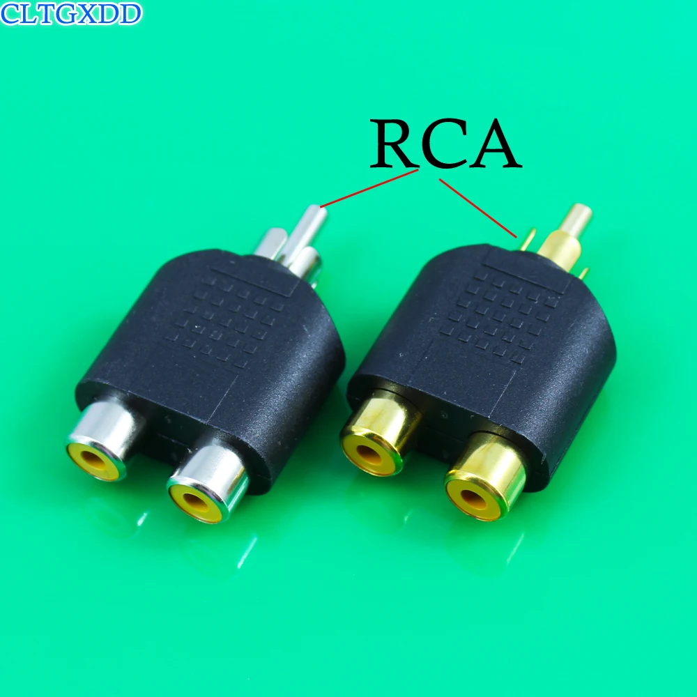 

cltgxdd 1 Male Jack to 2/Dual Female Jack RCA AV Audio Y Splitter Plug Adapter connector
