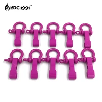 10 pcs o shape zinc alloy adjustable anchor shackle emergency rope survival paracord bracelet buckle for outdoor camping edc