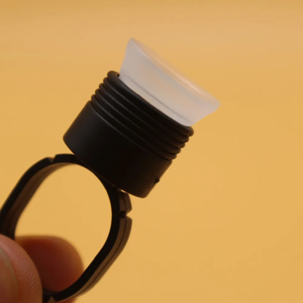100pcs Tattoo Sponge Ink Cup with Black Ring Holder For Permanent Makeup Machine Pigments Holding | Красота и здоровье