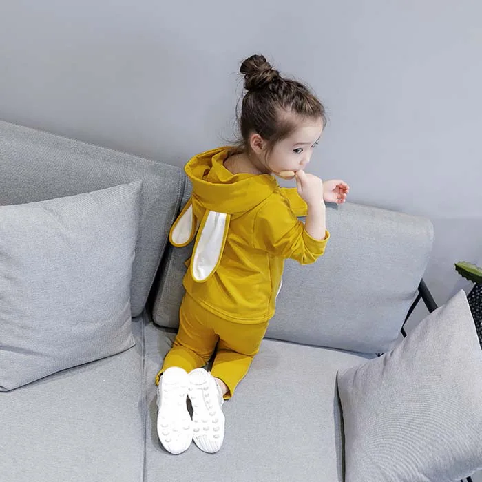 MLXSLKY/Коллекция 2019 года весенний Детский костюм для маленьких девочек милая