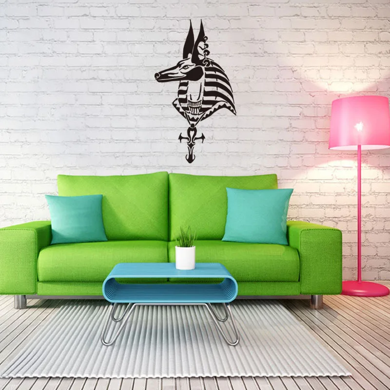 Фото Художественная настенная виниловая наклейка rgyptian kobold anubis домашний декор обои для гостиной съемные