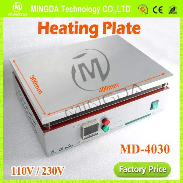 Китай поставщиком MD-4030 220 / 110 В 1800 Вт 400 * 300 мм BGA нагревательная плита из