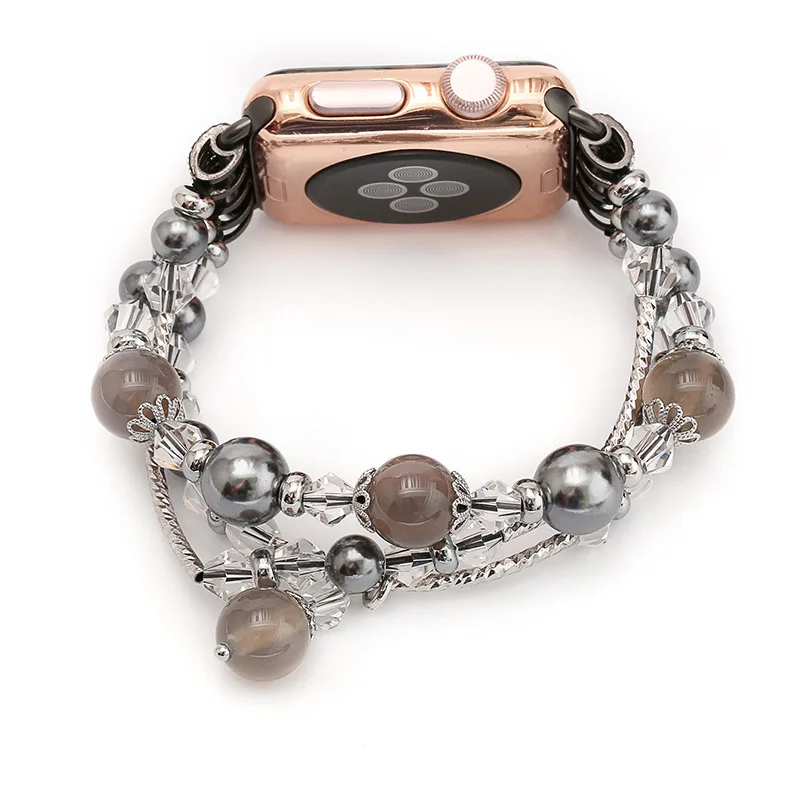 Для cartier iphone iwatch Apple Watch ремень Красочные Ювелирные Изделия Оникс Браслет ремешок 38 мм 42 мм кристалл наручные часы Группа серии 1 2 3