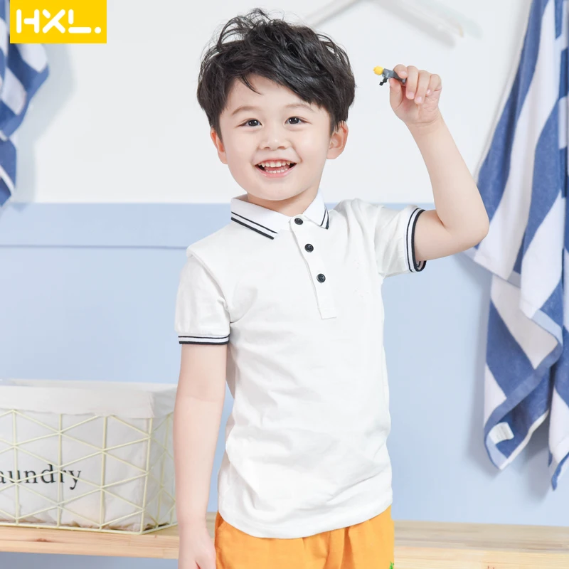 Новинка 2020 детская летняя хлопковая рубашка с отложным воротником и коротким