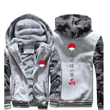 

New Winter Jackets Coats Naruto hoodie Anime Uzumaki Naruto Hooded Thick Zipper Men Sweatshirts