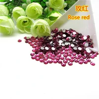 rose red 3d nail art rhinestones ss5 1 7 1 8mm 1440pcs flatback non hotfix strass crystals for nails jewelry