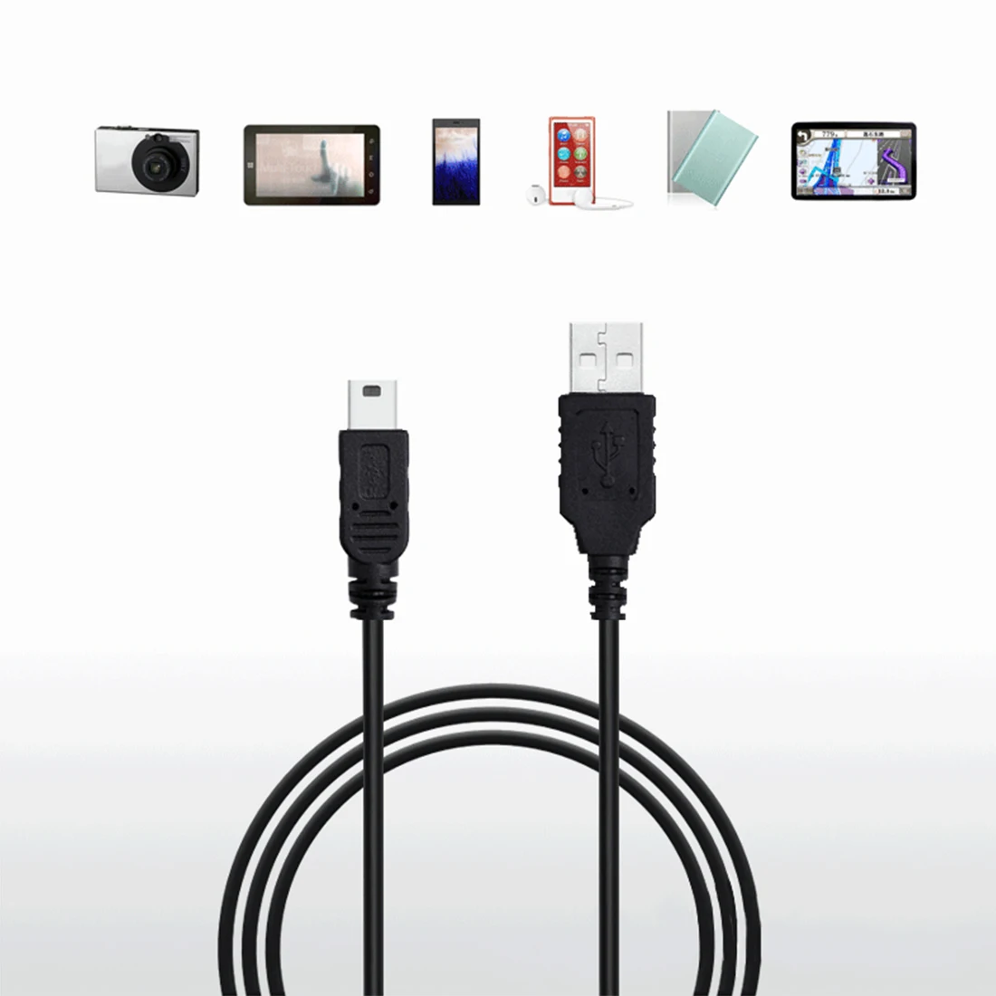 Marsnaska 50cm Adapter Mini USB 2.0 A Male to 5 Pin B Charge Data Cable For MP3 Mp4 Player Digital Camera phone | Электроника